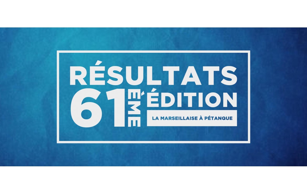 Les résultats de la 61e édition de la Marseillaise à pétanque
